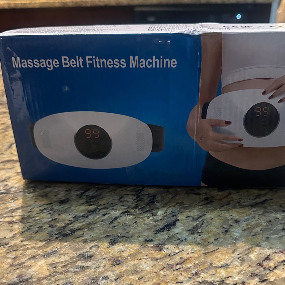 Massage Belt Fitness Machine - Black and White